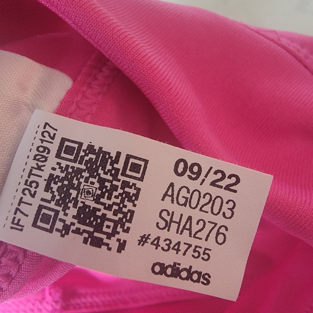Adidas hot pink with black stripes skort skirt size 2T - Picture 8 of 8